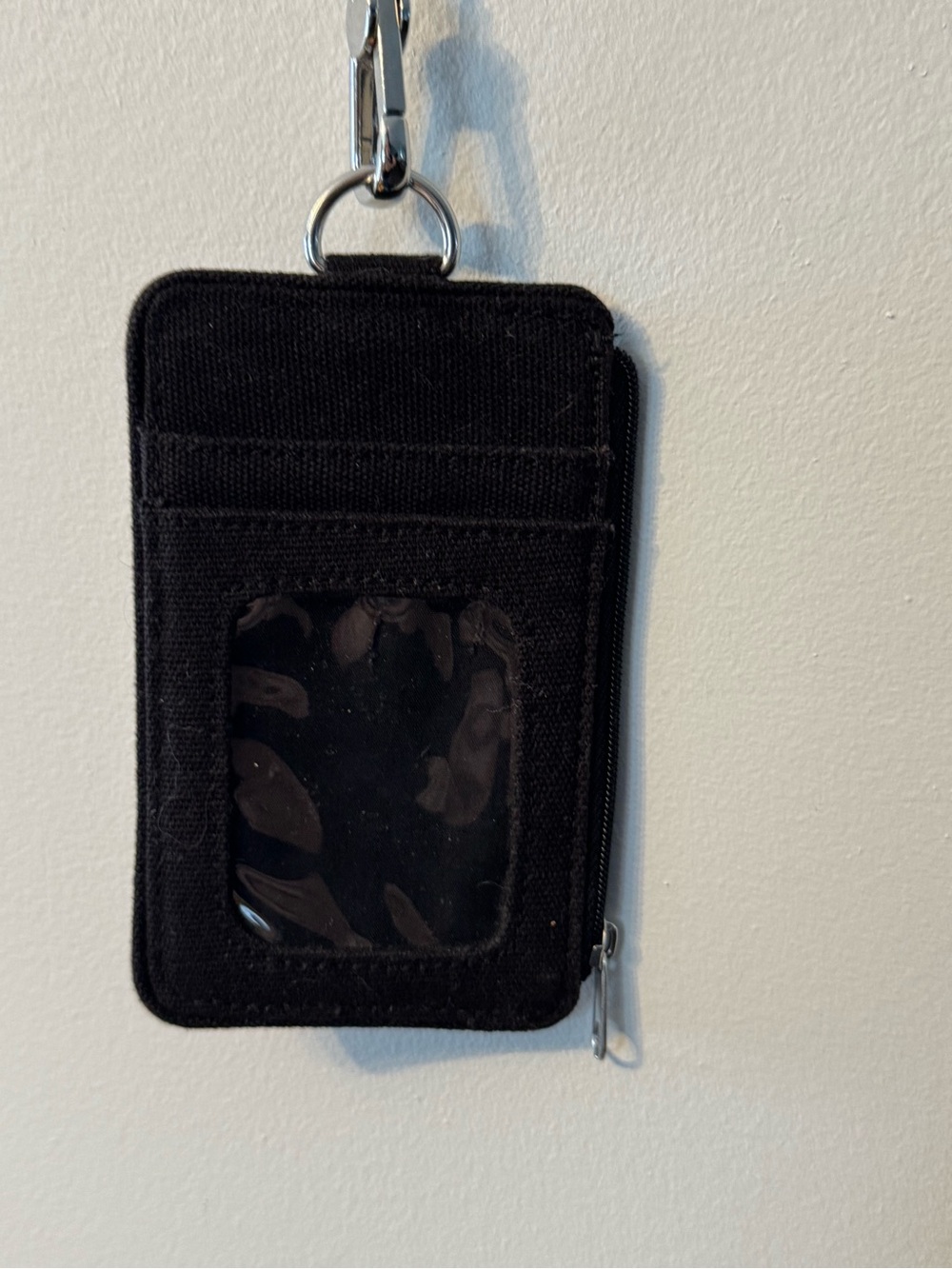 New Victorias Secret Pink Rare Black ID Holder Wallet Spellout W/ Lanyard - Picture 3 of 4